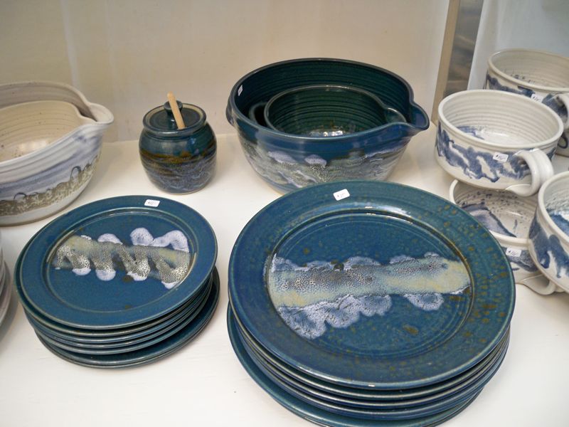 Salad Plate and Dinner Plate Blue
